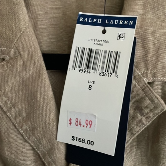 NWT Ralph Lauren Linen Buttondown - Picture 2 of 2